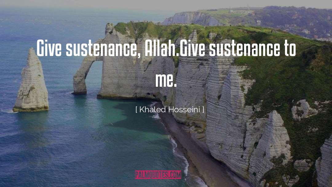 Sustenance quotes by Khaled Hosseini