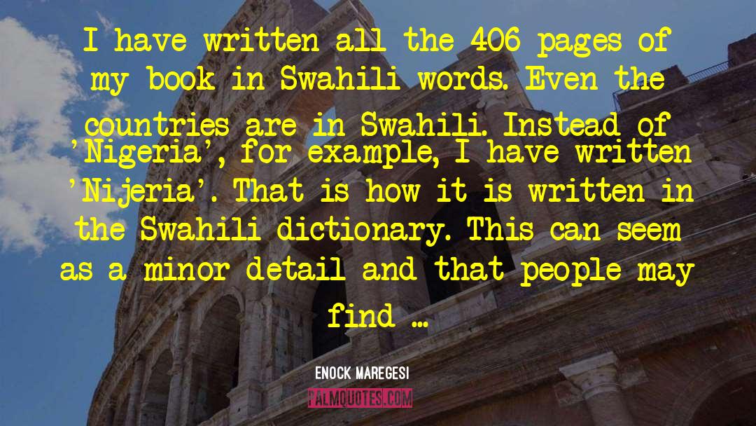 Swahili Dictionary quotes by Enock Maregesi