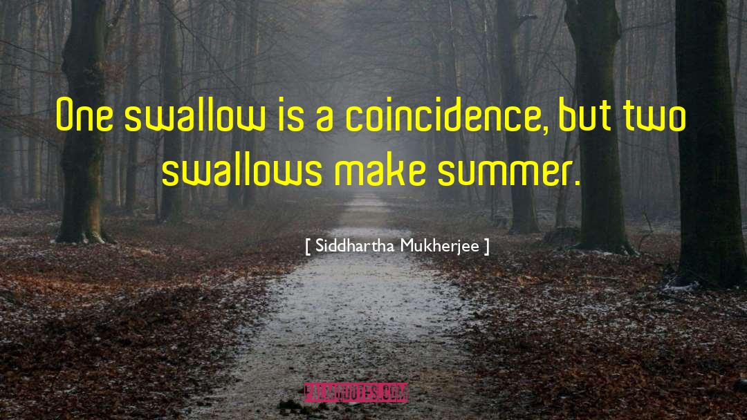 Swallows quotes by Siddhartha Mukherjee