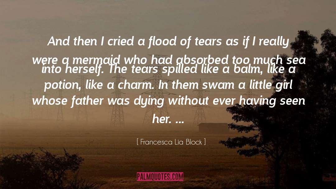 Swam quotes by Francesca Lia Block