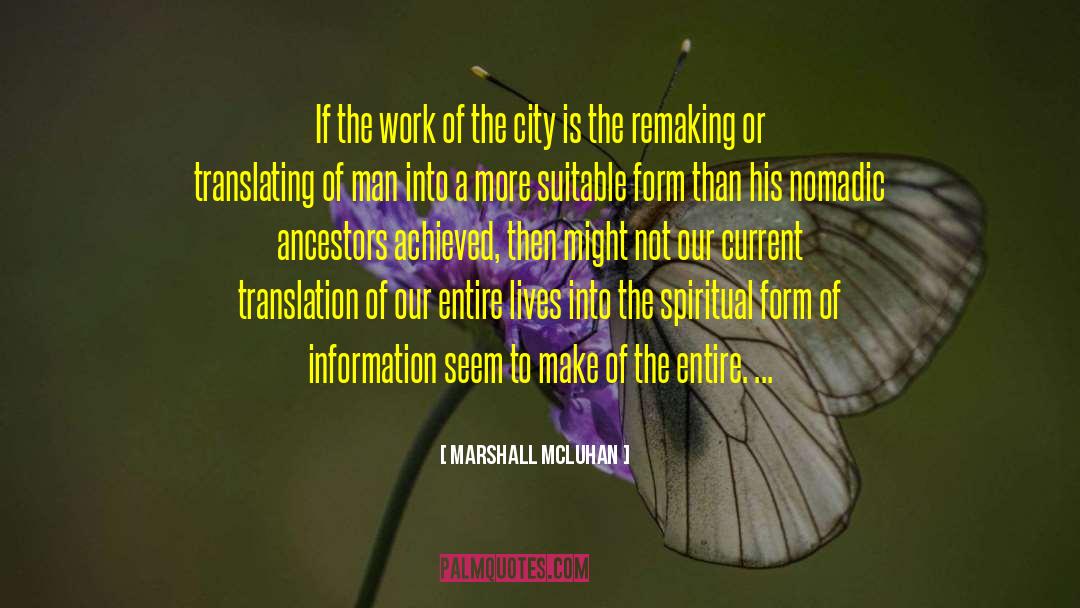 Swans Spiritual quotes by Marshall McLuhan