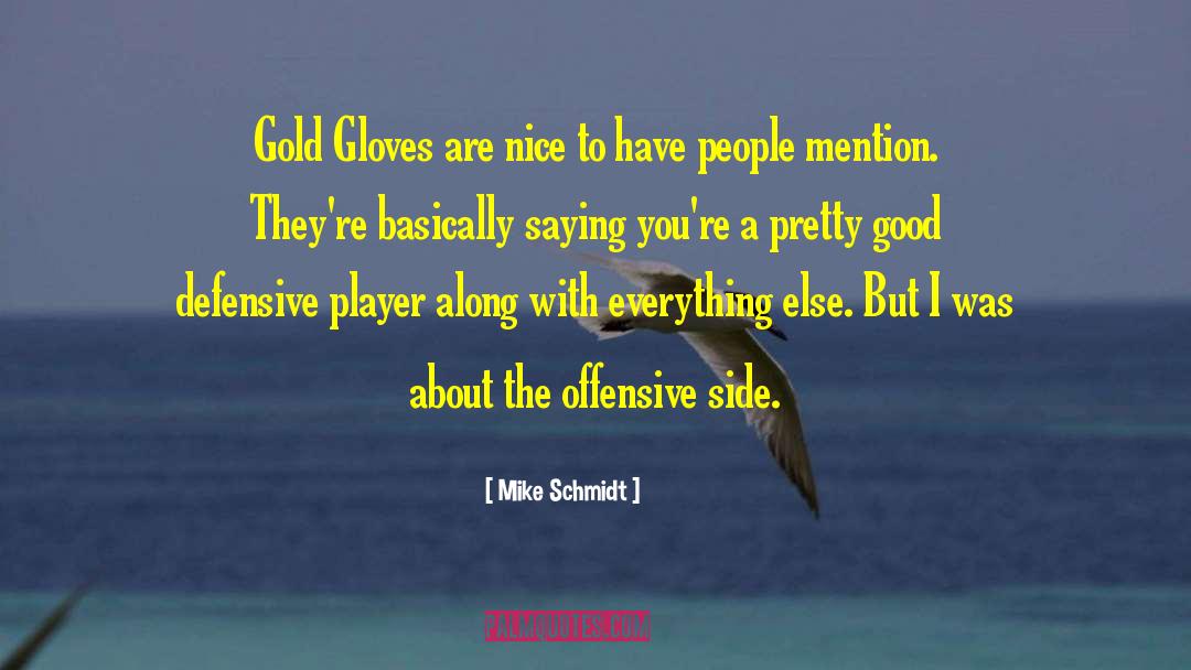 Swany Gloves quotes by Mike Schmidt