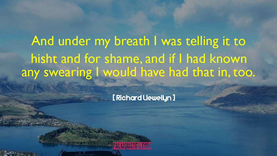 Swearing quotes by Richard Llewellyn