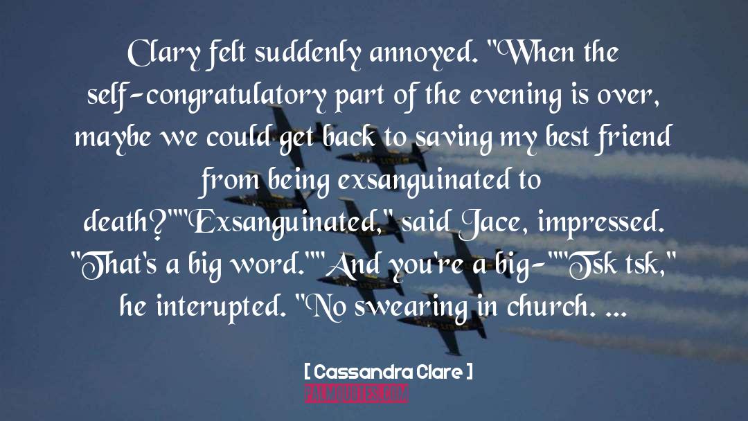 Swearing quotes by Cassandra Clare