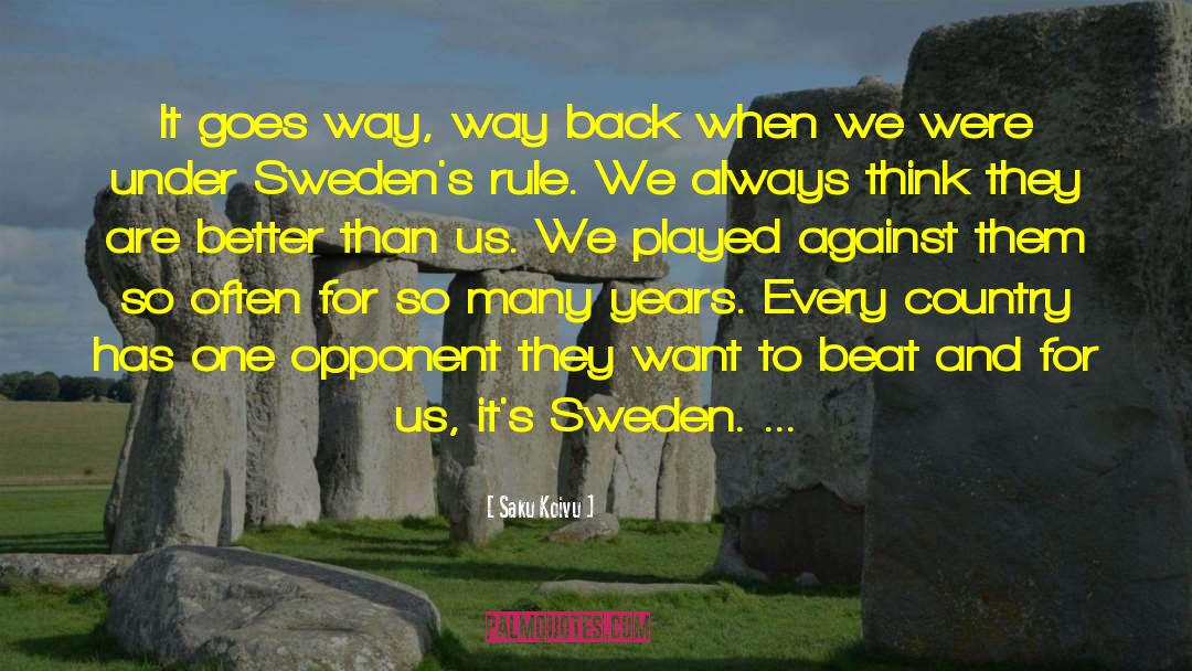 Sweden quotes by Saku Koivu