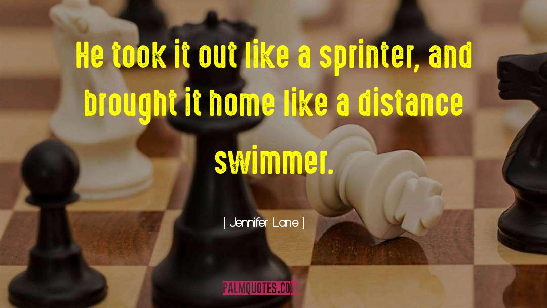 Swimmer quotes by Jennifer Lane