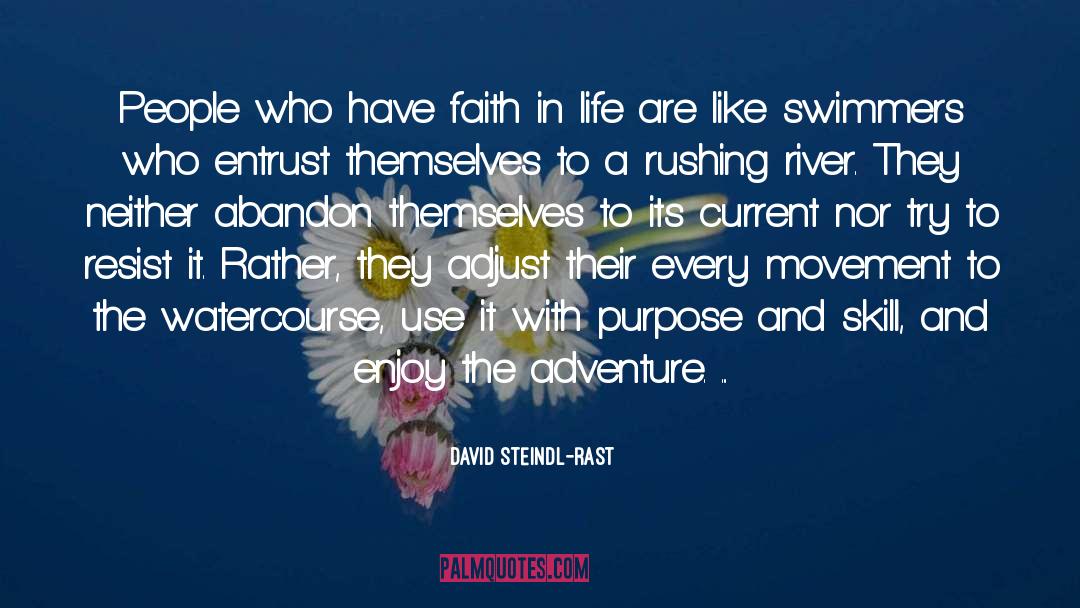 Swimmer quotes by David Steindl-Rast