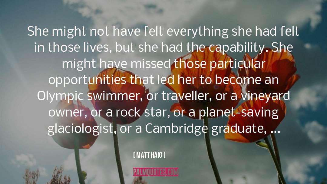Swimmer quotes by Matt Haig