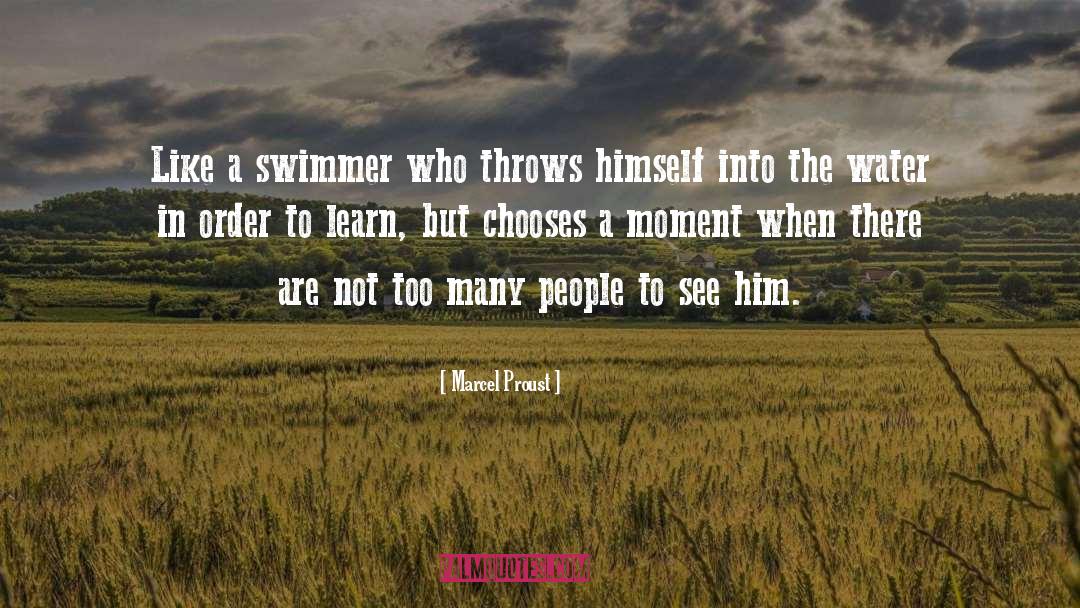 Swimmer quotes by Marcel Proust