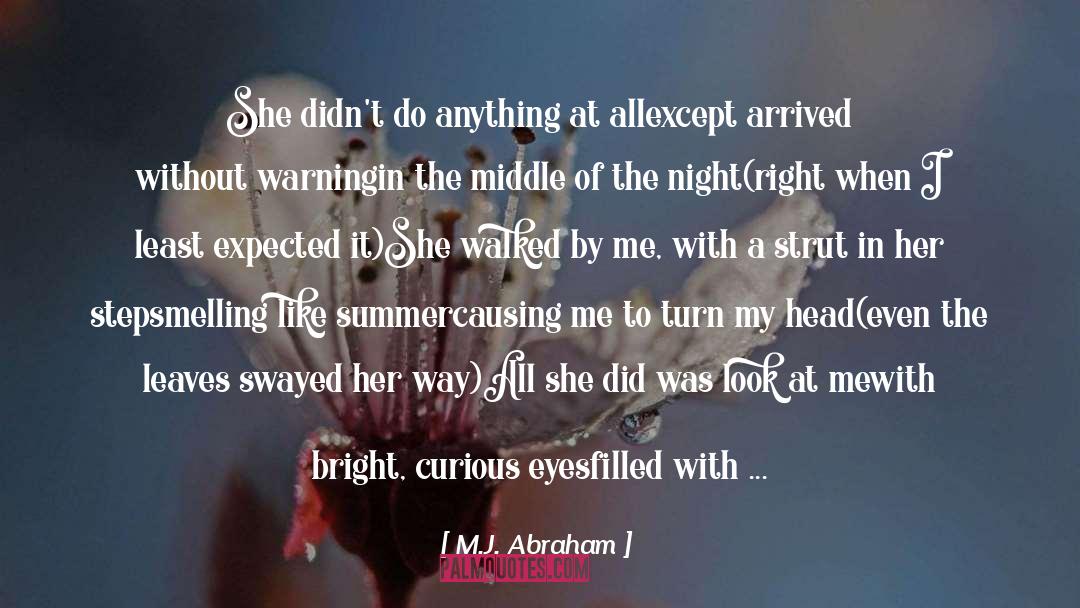 Swimmer quotes by M.J. Abraham