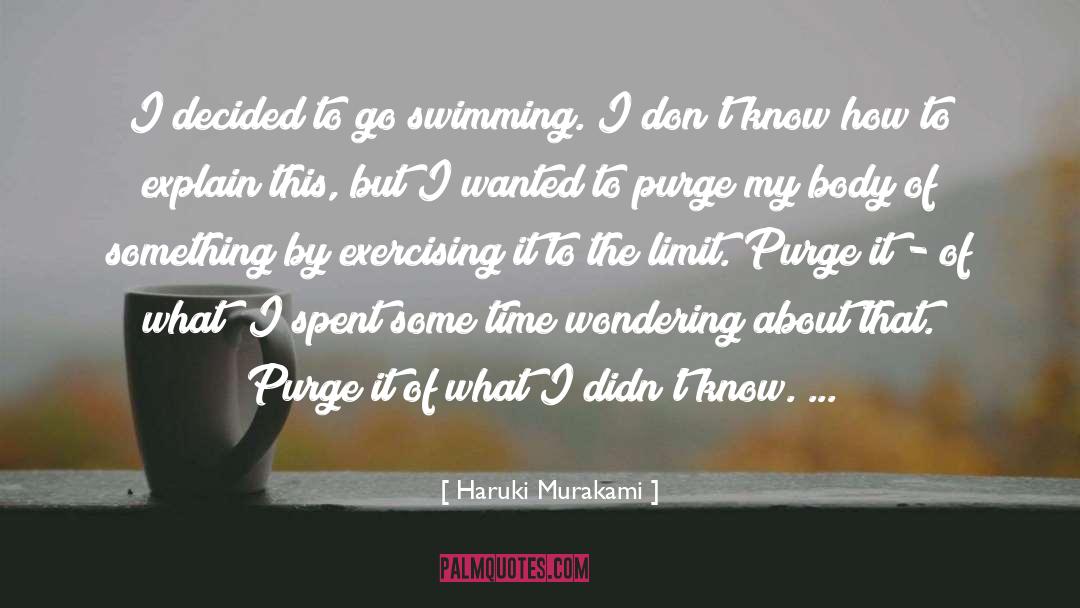 Swimming quotes by Haruki Murakami