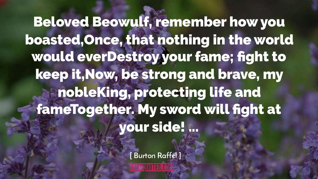 Sword Fight Lesson quotes by Burton Raffel