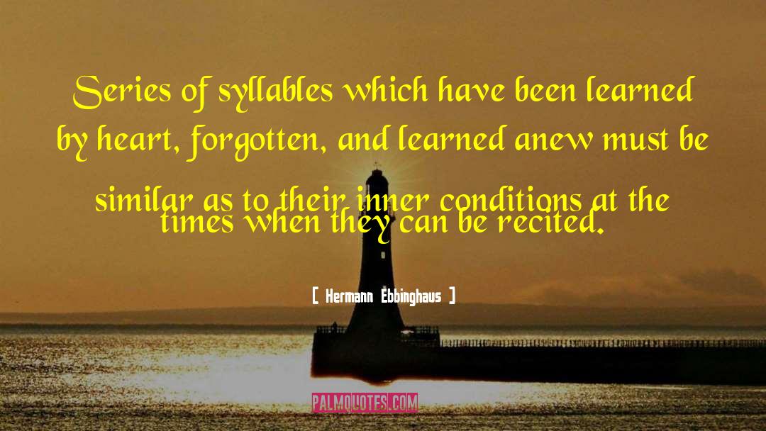 Syllables quotes by Hermann Ebbinghaus