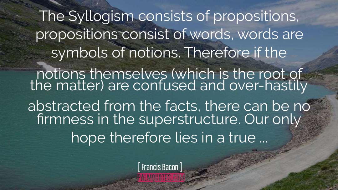 Syllogism quotes by Francis Bacon