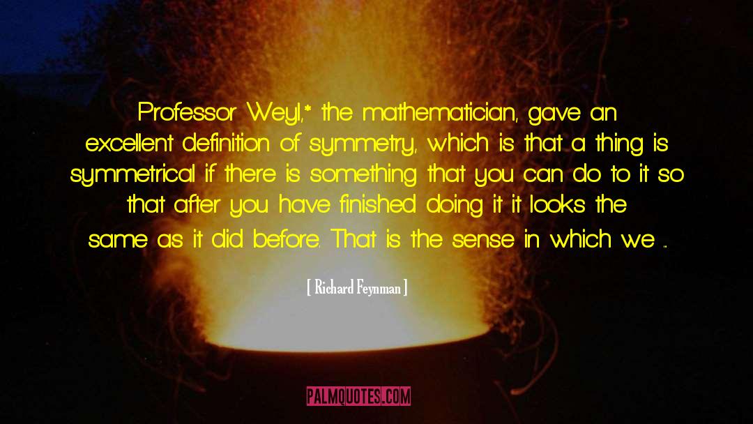 Symmetrical quotes by Richard Feynman