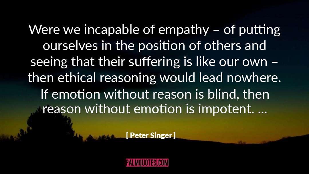 Sympathy Vs Empathy quotes by Peter Singer