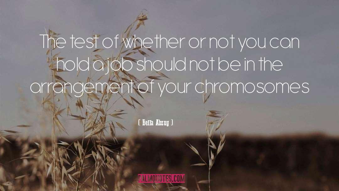 Synapsing Of Chromosomes quotes by Bella Abzug