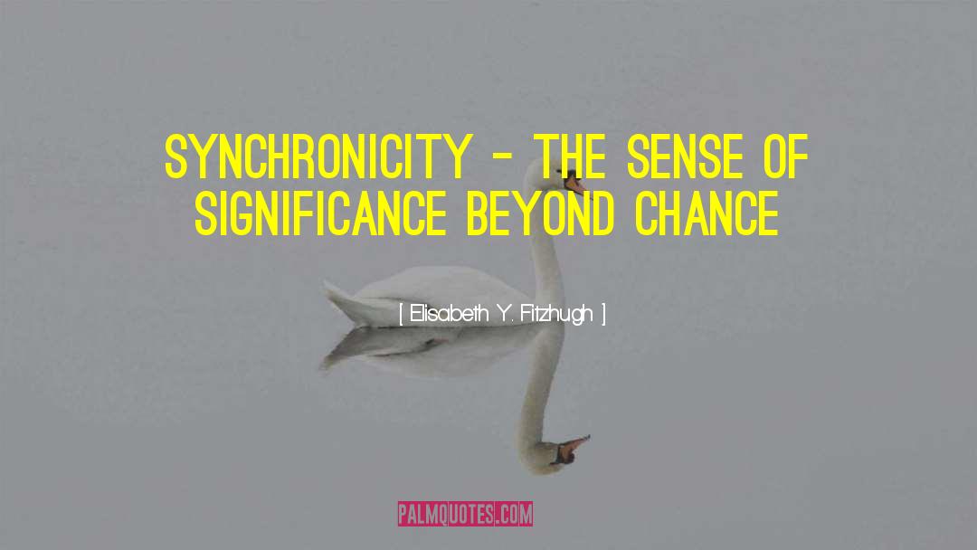 Synchronicity quotes by Elisabeth Y. Fitzhugh