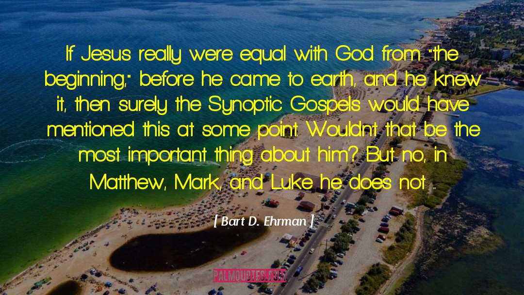 Synoptic quotes by Bart D. Ehrman