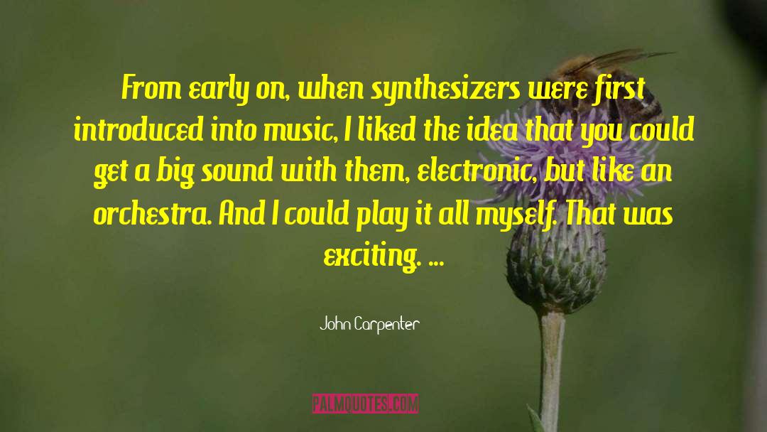 Synthesizers quotes by John Carpenter