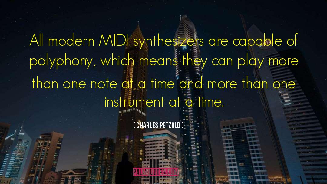 Synthesizers quotes by Charles Petzold