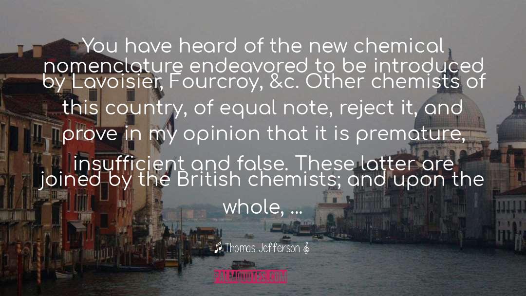 Szymczak Chemistry quotes by Thomas Jefferson