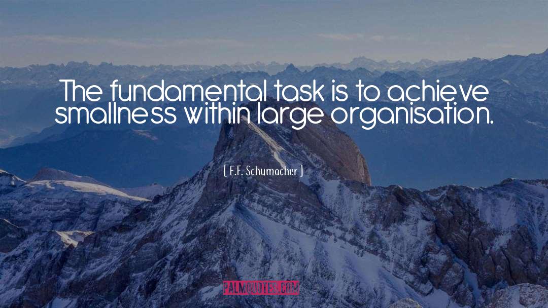 Tackling Large Tasks quotes by E.F. Schumacher