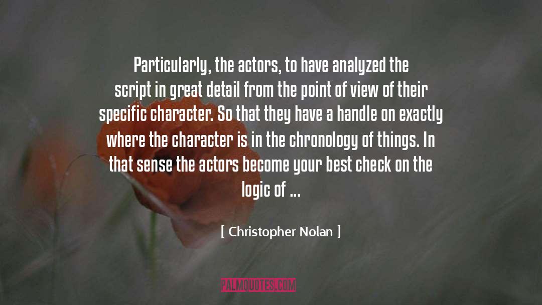 Tahera Nolan quotes by Christopher Nolan