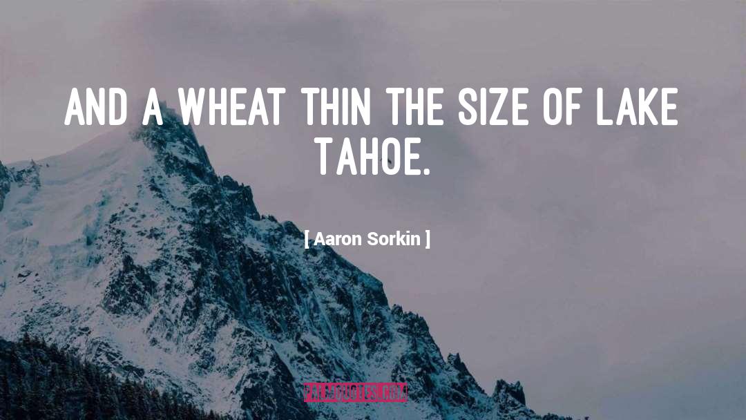 Tahoe quotes by Aaron Sorkin