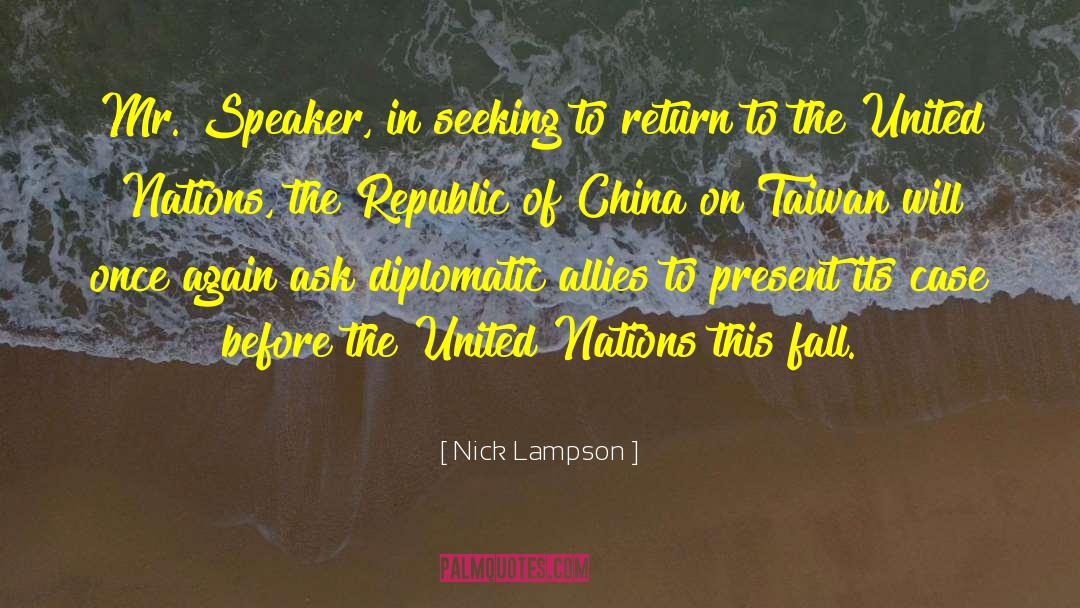 Taiwan quotes by Nick Lampson