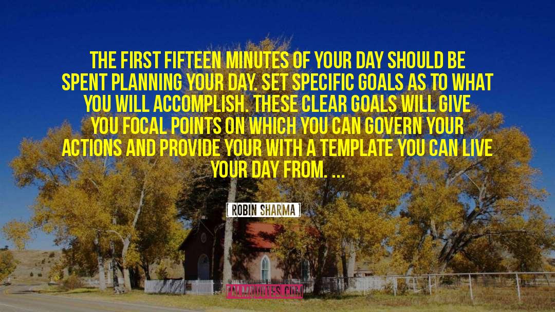 Take Actions On Your Goals quotes by Robin Sharma