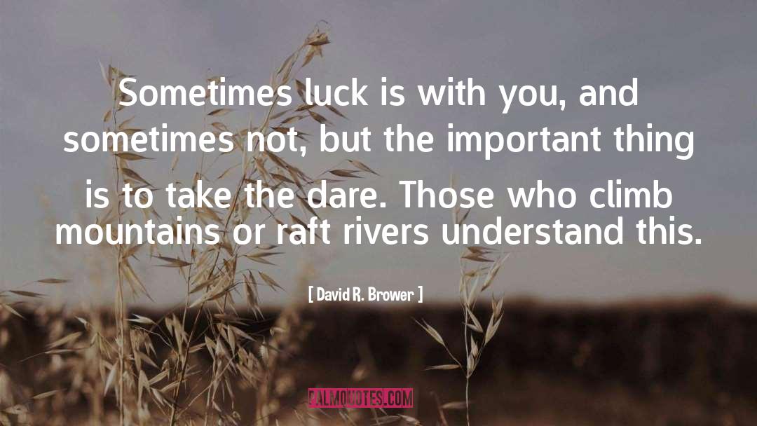Take Chances quotes by David R. Brower