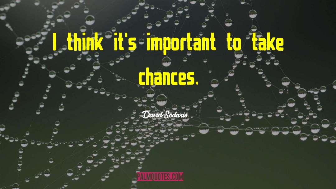 Take Chances quotes by David Sedaris