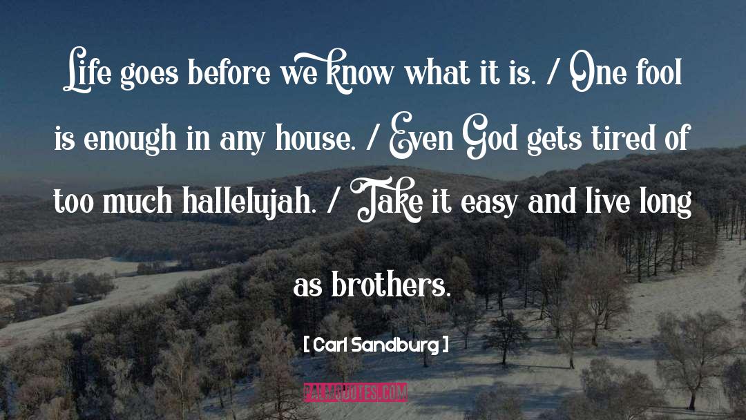 Take It Easy quotes by Carl Sandburg