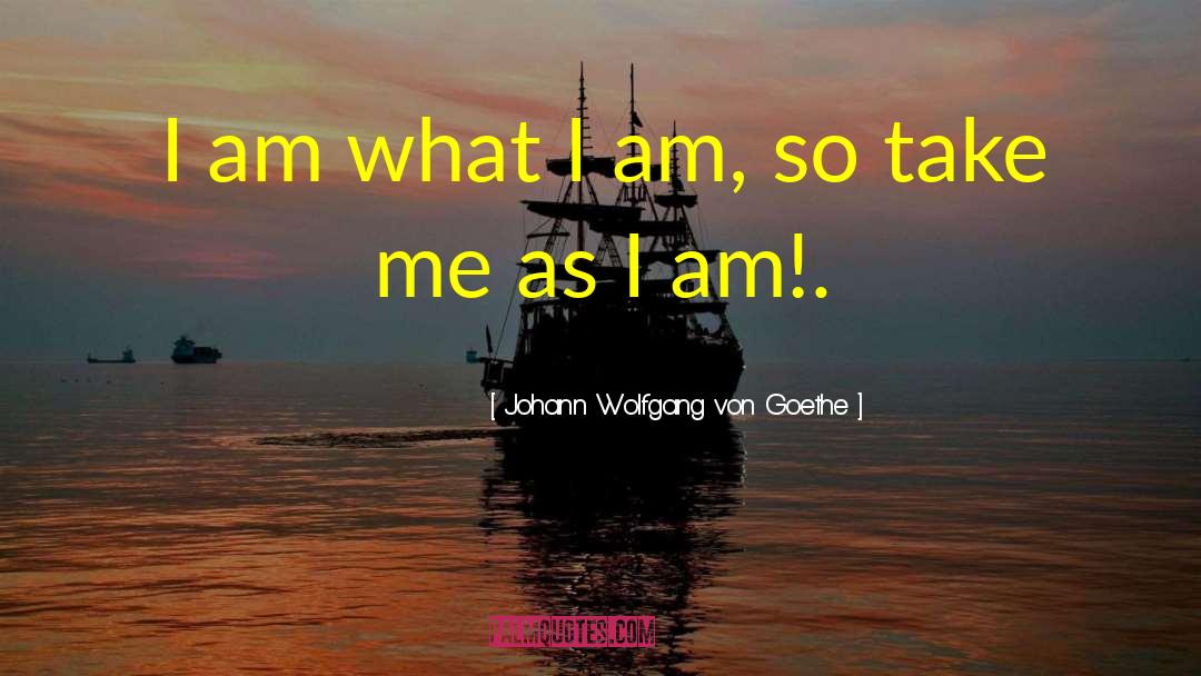 Take Me As I Am quotes by Johann Wolfgang Von Goethe