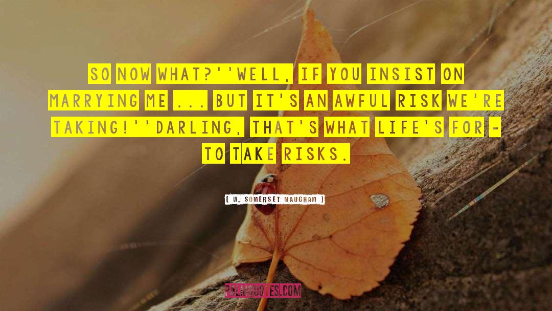 Take Risks quotes by W. Somerset Maugham