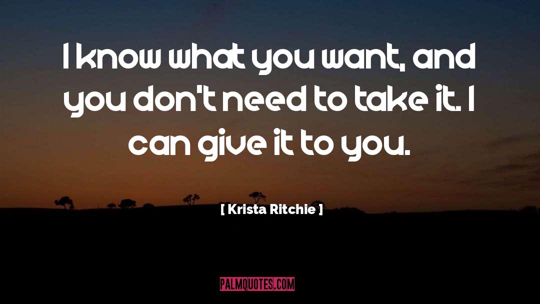 Take What You Dish Out quotes by Krista Ritchie