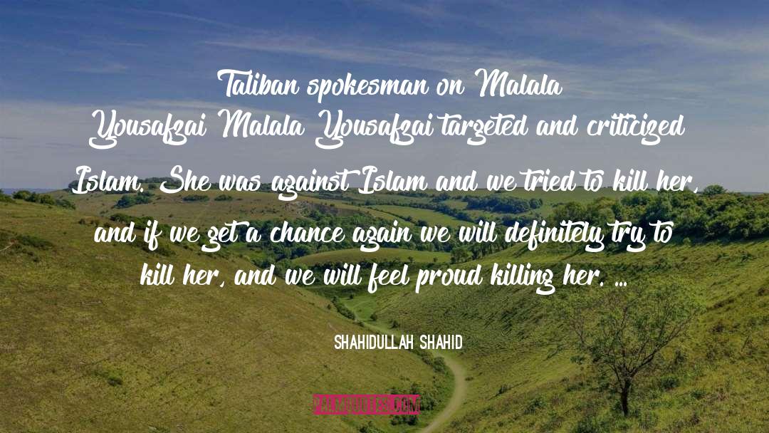 Taliban quotes by Shahidullah Shahid