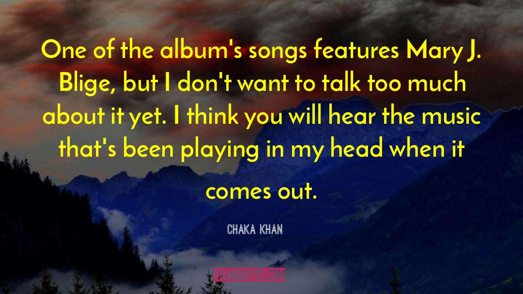Talk Too Much quotes by Chaka Khan