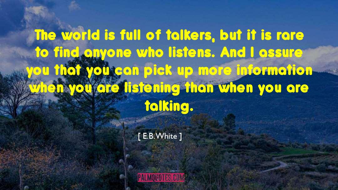 Talkers quotes by E.B. White