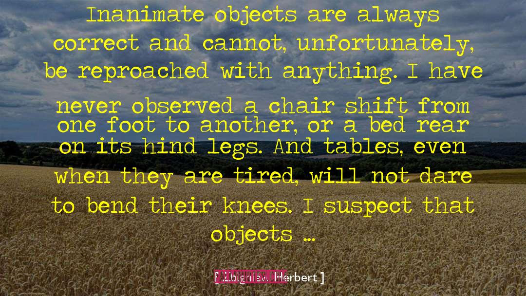 Talking To Inanimate Objects quotes by Zbigniew Herbert