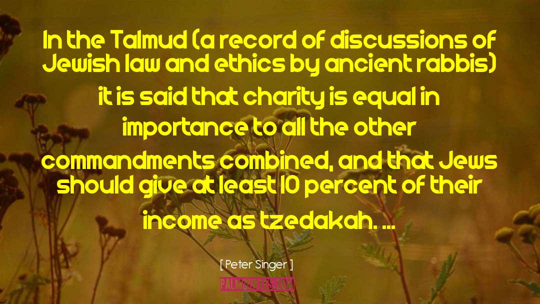 Talmud quotes by Peter Singer