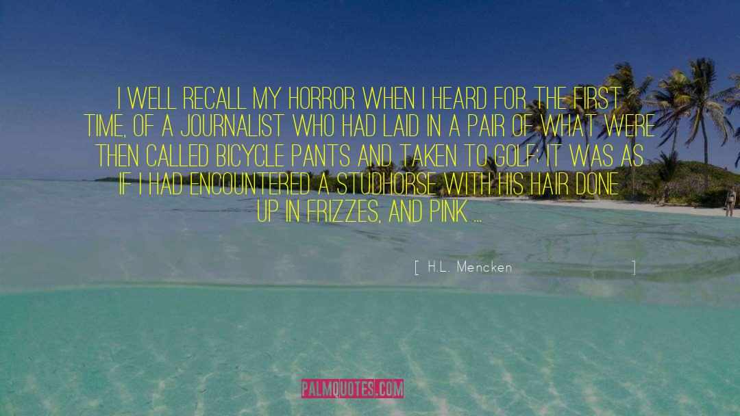 Tangella Horror quotes by H.L. Mencken