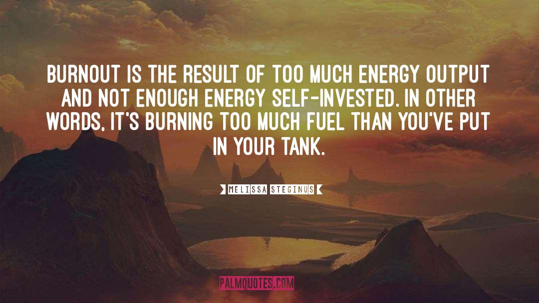 Tank quotes by Melissa Steginus