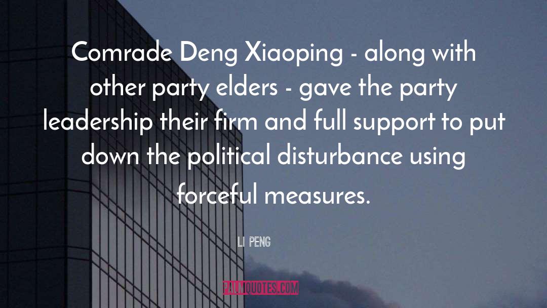 Tarbutton Leadership quotes by Li Peng