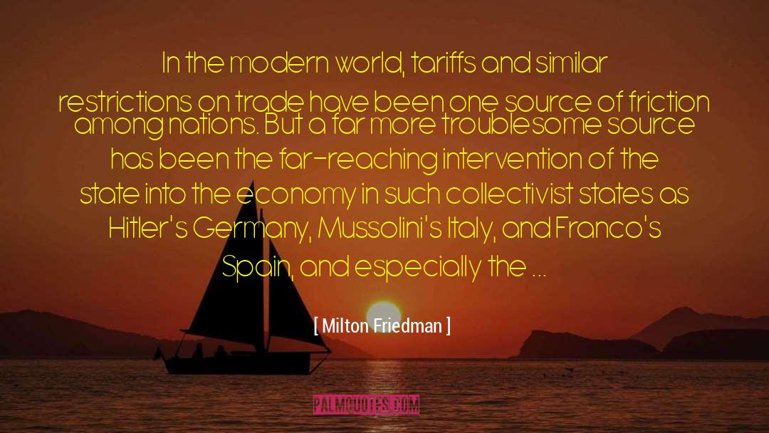 Tariffs quotes by Milton Friedman