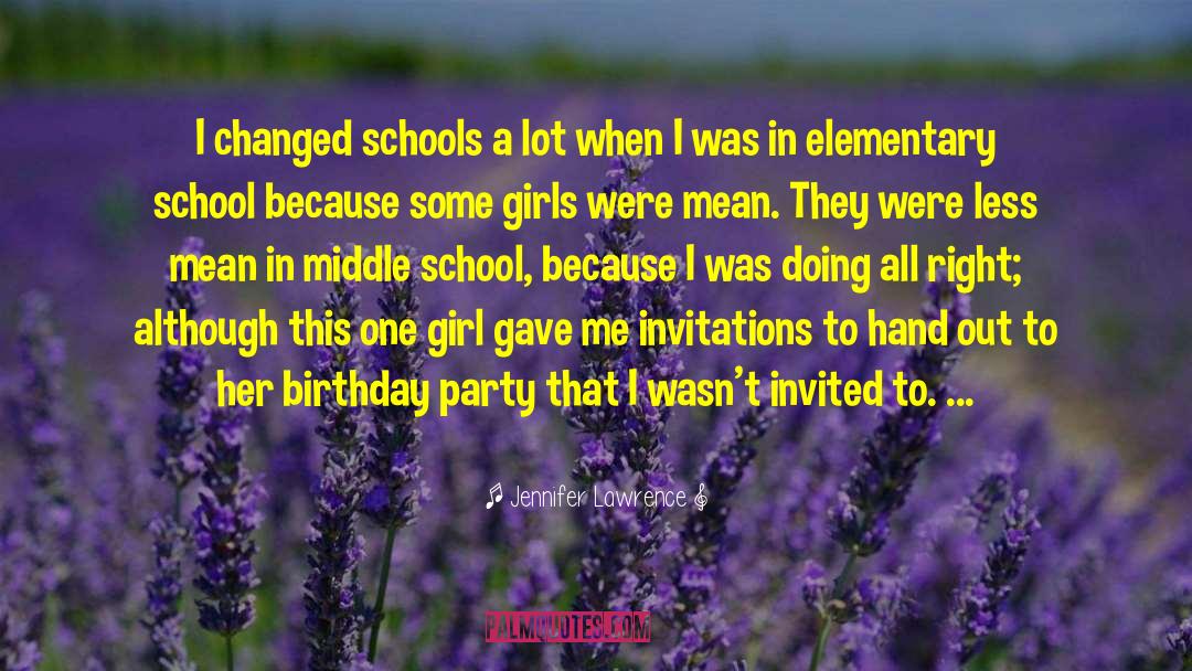 Tarkington Middle School quotes by Jennifer Lawrence