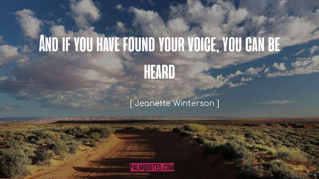 Tarlok Voice quotes by Jeanette Winterson