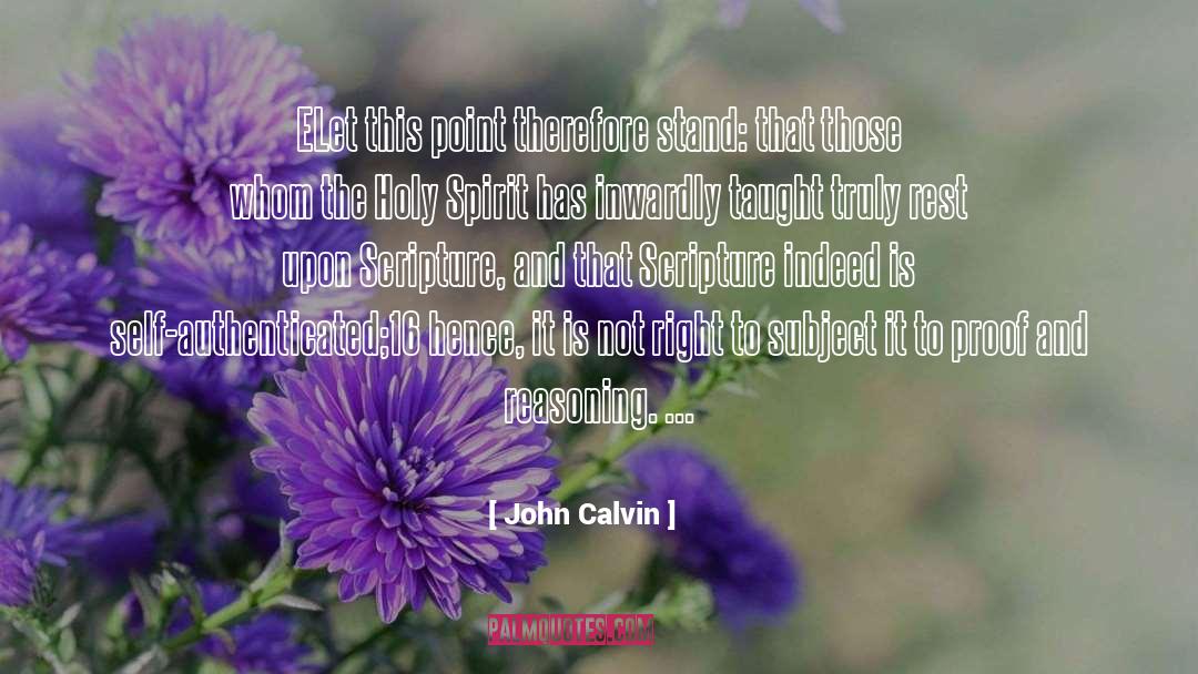 Taught quotes by John Calvin
