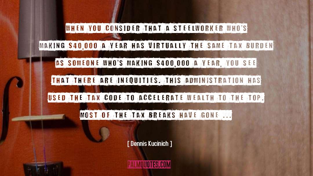Tax Burden quotes by Dennis Kucinich